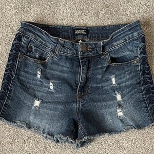 Celebrity Pink Dark Blue Jean Shorts